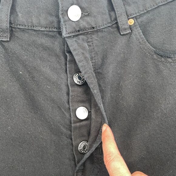Pacsun Womens High Rise Button Fly Distressed Baggy Jeans Eco Black Size 30 NWT - Picture 6 of 13